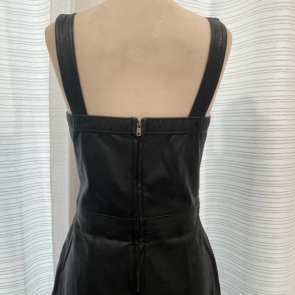 Abercrombie Faux Leather Overall Dress - Black - Small - Picture 6 of 7